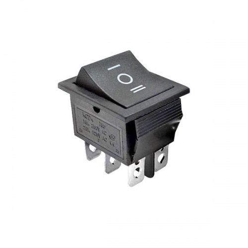 Кнопка KCD4 6pin чорна Кнопка KCD4 6pin чорна